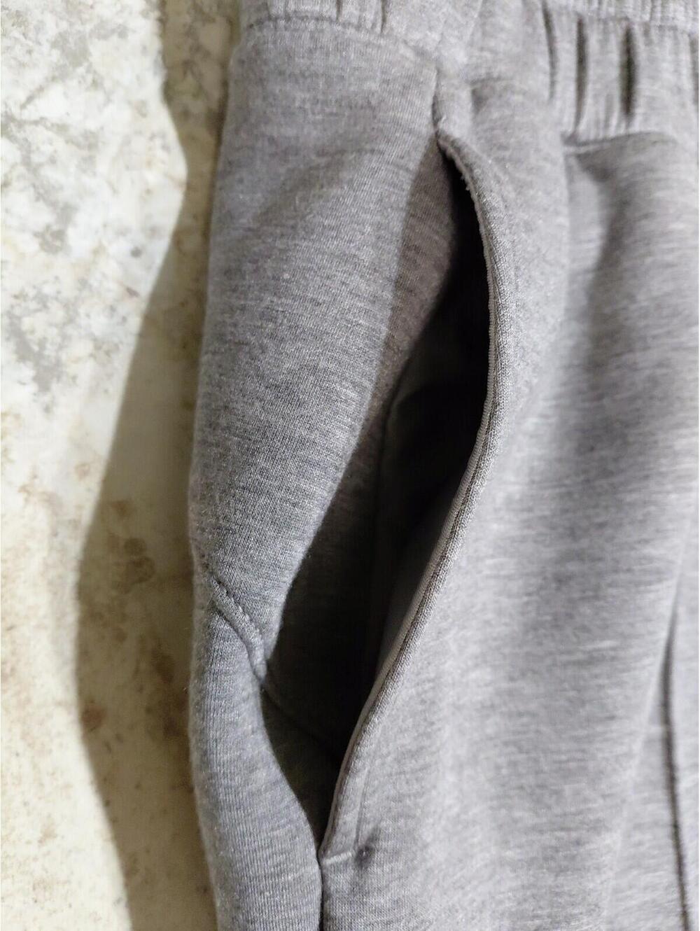 Spanx Wide Leg Sweat Pants Gray Size L EUC Draw String Side Pkts Flat Front - Picture 3 of 9